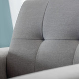 Monza Grey 2 Seater Fabric Sofa