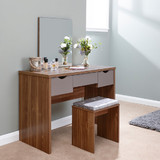 Elizabeth Walnut & Grey Dressing Table Set