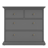 Cannes French Inspired 4 Drawer Chest Matt Grey