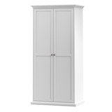 Cannes French Inspired White 2 Door Wardrobe