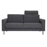 Cleveland Charcoal 2 Seater Sofa shown with optional neck pillow