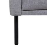 Larvik Grey Chaise End Right Hand Sofa with Black Legs