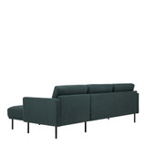 Larvik Dark Green Chaise End Right Hand Sofa with Black Legs