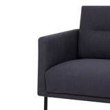 Larvik Charcoal Chaise End Left Hand Sofa with Black Legs