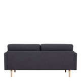 Larvik Charcoal 2 Seater Sofa with Oak Legs