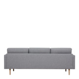 Larvik 3 Grey Seater Sofa with Oak Legs