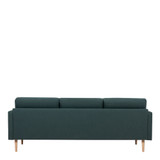 Larvik 3 Dark Green Seater Sofa with Oak Legs