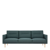 Larvik 3 Dark Green Seater Sofa with Oak Legs