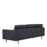 Larvik Charcoal Chaise End Right Hand Sofa with Oak Legs