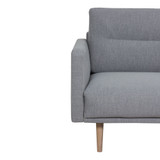 Larvik Grey Chaise End Right Hand Sofa with Oak Legs