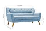 Lambeth Duck Egg Blue Large Sofa