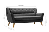 Lambeth Grey Large Sofa