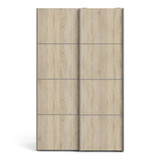 Verona White & Oak Effect Sliding Wardrobe (120cm)