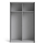 Verona 120cm Sliding Wardrobe with 2 Shelves in Oak Effect & Black