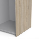 Verona 120cm Sliding Wardrobe with 2 Shelves in White & Oak Effect