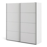 Verona 180cm Sliding Wardrobe with 2 Shelves in White