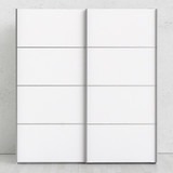 Verona 180cm Sliding Wardrobe with 2 Shelves in White