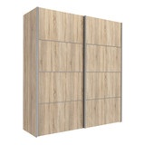 Verona 180cm Sliding Wardrobe with 2 Shelves in Oak Effect