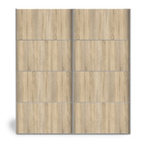 Verona 180cm Sliding Wardrobe with 2 Shelves in Oak Effect