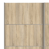 Verona 180cm Sliding Wardrobe with 2 Shelves in Oak Effect