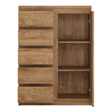 Fribo Oak Cabinet with 1 Door and 5 Drawers