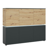 Luci Platinum and Oak 6 Door Cabinet (including LED lighting)