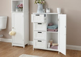 Colonial White Bathroom Unit (4 Drawer and 1 Door)