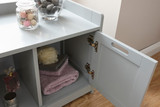 Colonial Grey 3 Door Storage Bench