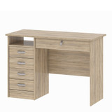 Function Oak Plus Desk with 5 Drawers 