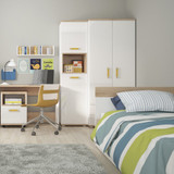 4KIDS Oak and White Sectioned Shelf  