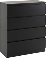 Malvern Black 4 Drawer Chest