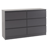 Malvern Grey 6 Drawer Chest