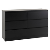 Malvern Black 6 Drawer Chest