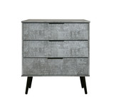 Hong Kong Pewter 3 Drawer Chest with Scandinavian Legs