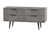 Hong Kong Pewter 4 Drawer Bed Box with Scandinavian Legs