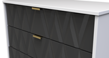 Diamond Graphite White 4 Drawer Chest with Gold Hairpin Legs