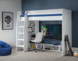 Nebula White Gaming Bed with Desk