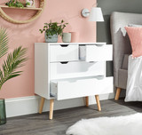 Nyborg White 2+2 Drawer Chest