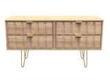 Cube Bardolino 4 Drawer Bed Box with Gold Hairpin Legs