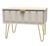 Cube Kashmir 1 Drawer Midi Chest with Gold Hairpin Legs Welcome Furniture