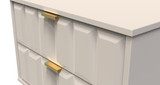 Cube Kashmir 2 Drawer Midi Chest with Gold Hairpin Legs Welcome Furniture