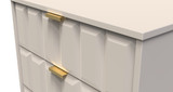 Cube Kashmir 3 Drawer Midi Chest with Gold Hairpin Legs Welcome Furniture