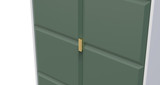 Cube Labrador Green and White 2 Door Wardrobe Welcome Furniture