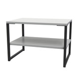 Diego Dusk Grey Lamp Table with Black Frame Legs