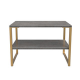 Diego Pewter Lamp Table with Gold Frame Legs 