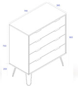 Augusta Pine 4 Drawer Chest