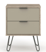 Augusta Driftwood 2 Drawer Bedside Cabinet