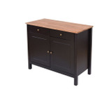 Copenhagen Sideboard 2 Doors & 2 Drawers Black Frame-Oiled Wood