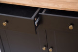 Copenhagen Sideboard 2 Doors & 2 Drawers Black Frame-Oiled Wood
