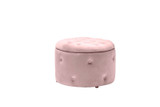 Cleo Pink Storage Pouffe